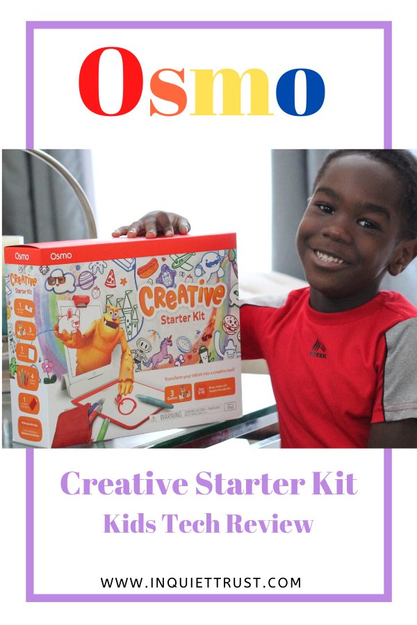 Kid showcasing Osmo Creative Starter Kit