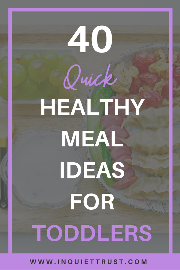 40 Quick And Healthy Meal Ideas For Toddlers - InQuietTrust