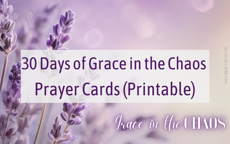 30-Day Printable Guided Prayer Cards, Grace in Chaos cover